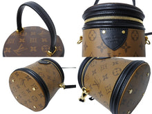 画像をギャラリービューアに読み込む, 極美品 LOUIS VUITTON ルイ ヴィトン カンヌ ショルダーバッグ M43986 モノグラムリバース ブラウン ブラック 中古 65107