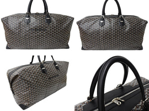 GOYARD ゴヤール ボーイング65 ボストンバッグ ヘリンボーン ゴヤールデインキャンバス ブラック シルバー金具 美品 中古 65129