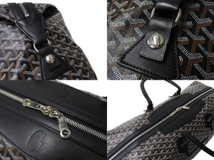 GOYARD ゴヤール ボーイング65 ボストンバッグ ヘリンボーン ゴヤールデインキャンバス ブラック シルバー金具 美品 中古 65129