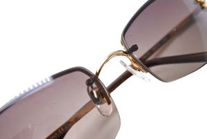 CHANEL シャネル サングラス メガネ 4093-B イタリア製 メタル ラインストーン ブラウン ゴールド 56◻︎16 美品 中古 65137