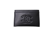 画像をギャラリービューアに読み込む, 極美品 CHANEL シャネル カードケース キャビアスキン ココマーク ブラック 2016年 22番台 中古 65141