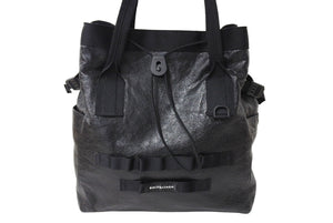 極美品 BALENCIAGA バレンシアガ Army スモール トートバッグ 2024春夏 644040 1000 R 620318 ラムスキン ブラック 中古 65152