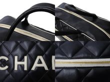 Load image into Gallery viewer, CHANEL シャネル ボストンバッグ A05943 3番台 ココマーク カーフスキン ブラック キルティング ロゴ 美品 中古 65155