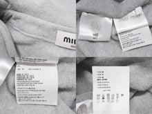 画像をギャラリービューアに読み込む, 極美品 MIUMIU ミュウミュウ セーラーカラートップ ノースリーブ 24SS MJT654 コットン グレー サイズS 中古 4b006516