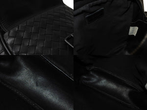 BOTTEGAVENETA ボッテガヴェネタ ショルダーバッグ イントレチャート 113092 V4651 1000 ブラック レザー 美品 中古 65161