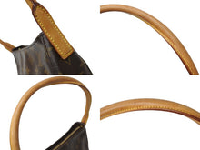画像をギャラリービューアに読み込む, LOUIS VUITTON ルイヴィトン ルーピングMM ハンドバッグ M51146 ブラウン PVC ヌメ革 ゴールド金具 美品 中古 65170