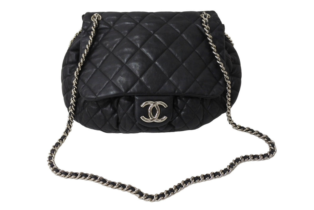 CHANEL シャネル マトラッセ チェーンアラウンド ショルダーバッグ ラグジュアリーライン 15番台 ラムスキン 美品 中古 65173