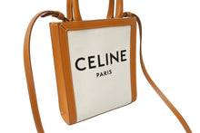 Load image into Gallery viewer, 極美品 CELINE セリーヌ 2WAYショルダーバッグ ミニバーティカルカバ 193302BNZ.02NT コットンキャンバス レザー ベージュ 美品 中古 65177