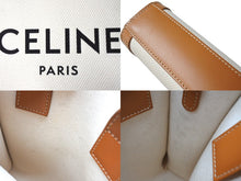 Load image into Gallery viewer, 極美品 CELINE セリーヌ 2WAYショルダーバッグ ミニバーティカルカバ 193302BNZ.02NT コットンキャンバス レザー ベージュ 美品 中古 65177