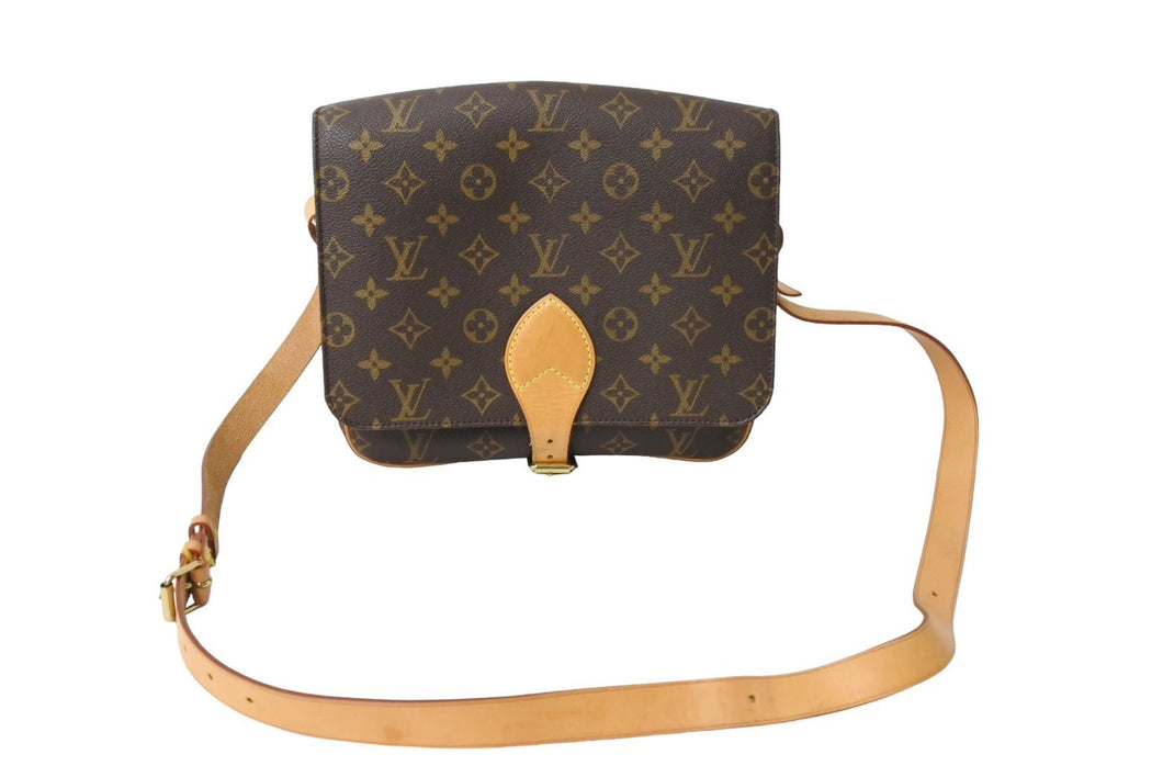 LOUIS VUITTON ルイ ヴィトン カルトシエールGM ショルダーバッグ M51252 モノグラムキャンバス ブラウン 美品 中古 65185