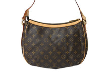 Load image into Gallery viewer, 新品同様 LOUIS VUITTON ルイヴィトン トゥラムPM ショルダーバッグ M40076 PVCコーティングキャンバス ヌメ革 ブラウン 美品 65186