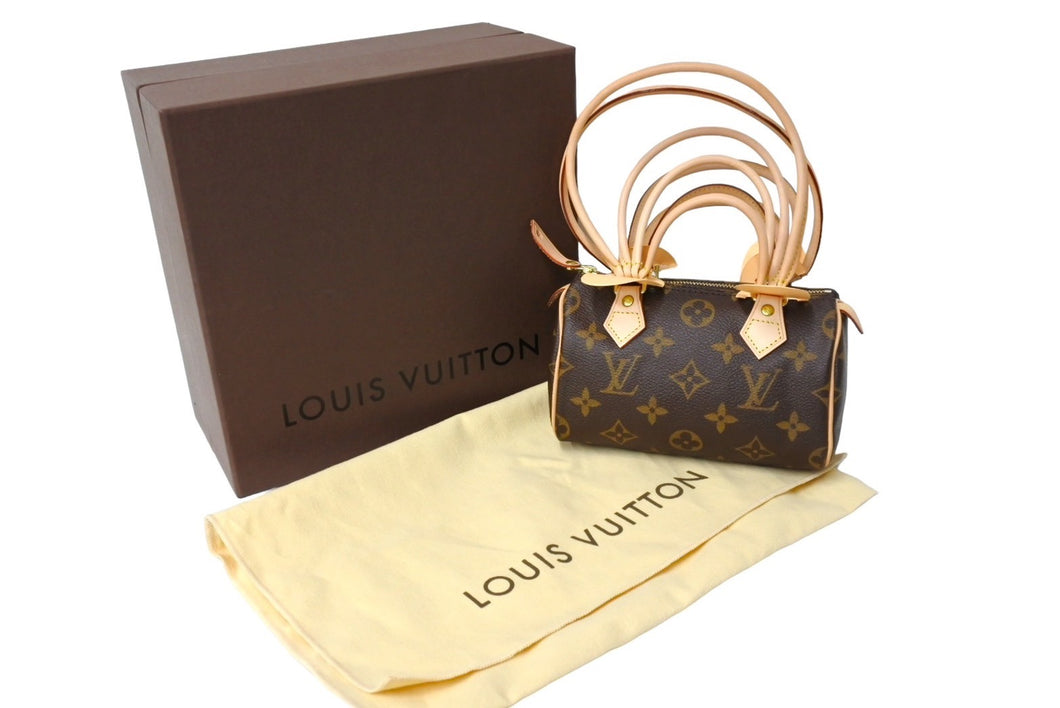 新品同様 LOUIS VUITTON ルイヴィトン COMME des GARCONS 2008年 ミニスピーディ ルイヴィトン at コム デ ギャルソン カスタマイズ ブラウン M40267 中古 65187