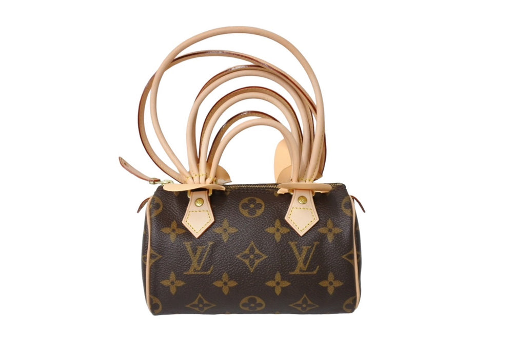 新品同様 LOUIS VUITTON ルイヴィトン COMME des GARCONS 2008年 ミニスピーディ ルイヴィトン at コム デ ギャルソン カスタマイズ ブラウン M40267 中古 65187