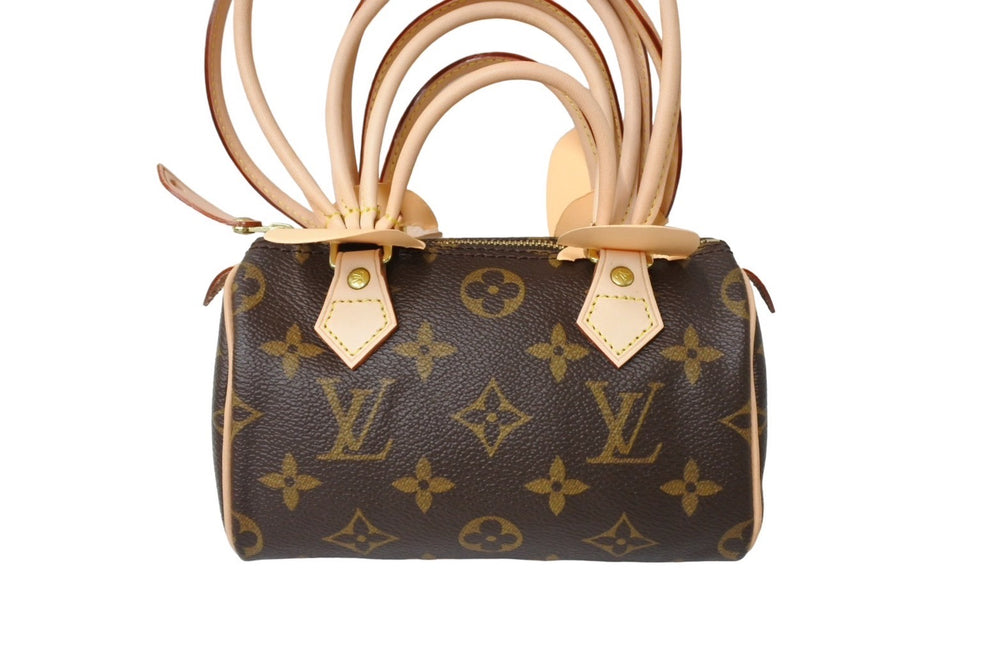 Like new LOUIS VUITTON COMME des GARCONS 2008 Mini Speedy Louis Vuitton at Comme des Garcons Customized Brown M40267 Used 65187