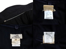 画像をギャラリービューアに読み込む, HERMES エルメス コート ジャケット フード付き フランス製 ナイロン ポリエステル ウール ブラック サイズ50 美品 中古 65205