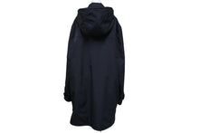 Load image into Gallery viewer, HERMES エルメス コート ジャケット フード付き フランス製 ナイロン ポリエステル ウール ブラック サイズ50 美品 中古 65205