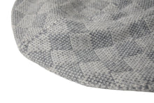 画像をギャラリービューアに読み込む, LouisVuitton ルイヴィトン ボネ プティ ダミエ ニット帽 M70606 イタリア製 ウール ポリウレタン グレー 美品 中古 65206