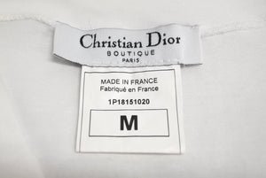 ChristianDior クリスチャンディオール タンクトップ 1P18151020 フランス製 コットン ホワイト ブラック サイズM 美品 中古 65207