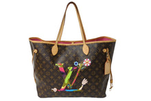 Load image into Gallery viewer, LOUIS VUITTON ルイヴィトン ネヴァーフルGM LV HAND トートバッグ M95561 村上隆 MOCA限定コレクション 美品 中古 65208