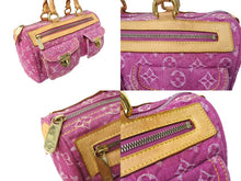 画像をギャラリービューアに読み込む, LOUIS VUITTON ルイ ヴィトン ネオ スピーディ ハンドバッグ M95214 モノグラムデニム ピンク 美品 中古 65212
