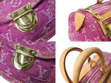 画像をギャラリービューアに読み込む, LOUIS VUITTON ルイ ヴィトン ネオ スピーディ ハンドバッグ M95214 モノグラムデニム ピンク 美品 中古 65212