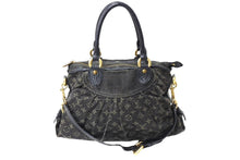 画像をギャラリービューアに読み込む, LOUIS VUITTON ルイヴィトン ネオ カビィMM ハンドバッグ 2WAY M95351 モノグラム デニム ヴィンテージ加工 ブラック 良品 中古 65229