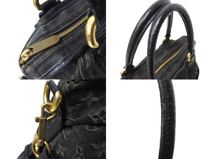 LOUIS VUITTON ルイヴィトン ネオ カビィMM ハンドバッグ 2WAY M95351 モノグラム デニム ヴィンテージ加工 ブラック 良品 中古 65229