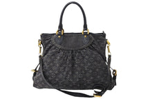 画像をギャラリービューアに読み込む, LOUIS VUITTON ルイ ヴィトン ネオカヴィMM 2WAYハンドバッグ M95351 モノグラムデニム ノワール 美品 中古 65230