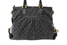 画像をギャラリービューアに読み込む, LOUIS VUITTON ルイ ヴィトン ネオカヴィMM 2WAYハンドバッグ M95351 モノグラムデニム ノワール 美品 中古 65230