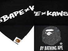 画像をギャラリービューアに読み込む, A BATHING APE KAWS アベイシングエイプ カウズ 半袖Ｔシャツ コラボ ブラック サイズL プリント ベイプ 美品 中古 65233