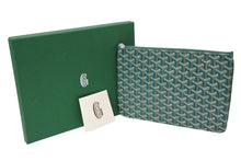 Load image into Gallery viewer, 新品未使用 GOYARD ゴヤール セナ MM クラッチバッグ SENAT2MMLTY09CL09P レザー PVC グリーン シルバー金具 中古 65239