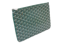 Load image into Gallery viewer, 新品未使用 GOYARD ゴヤール セナ MM クラッチバッグ SENAT2MMLTY09CL09P レザー PVC グリーン シルバー金具 中古 65239