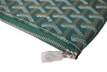Load image into Gallery viewer, 新品未使用 GOYARD ゴヤール セナ MM クラッチバッグ SENAT2MMLTY09CL09P レザー PVC グリーン シルバー金具 中古 65239