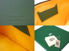 Load image into Gallery viewer, 新品未使用 GOYARD ゴヤール セナ MM クラッチバッグ SENAT2MMLTY09CL09P レザー PVC グリーン シルバー金具 中古 65239