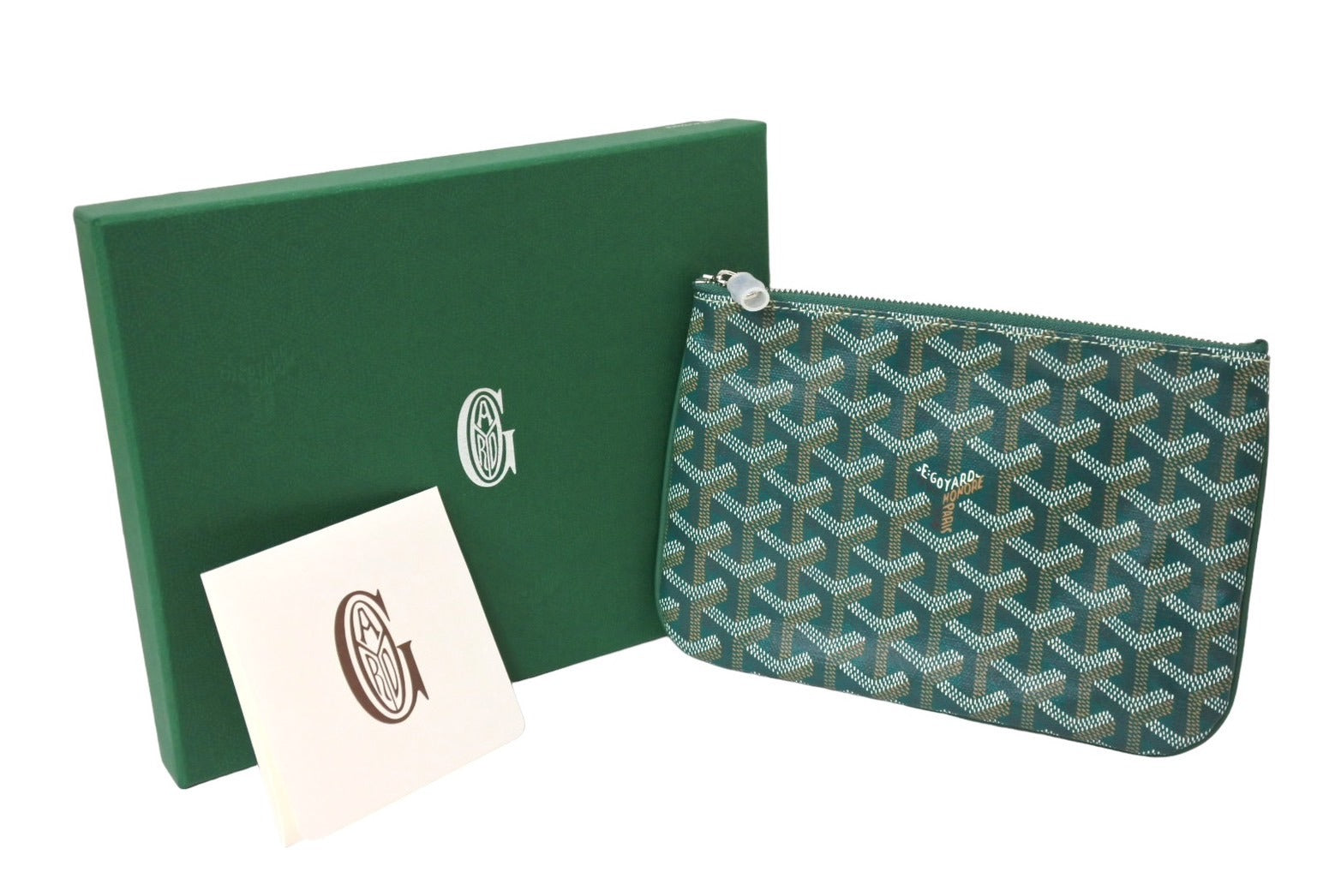 新品未使用 GOYARD ゴヤール セナPM クラッチバッグ SENAT2PMLTY09CL09P レザー PVC グリーン シルバー金具 中古  65240 – Casanova Vintage