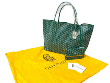 画像をギャラリービューアに読み込む, 新品未使用 GOYARD ゴヤール トートバッグ SAINTLOUIS PM VERT サンルイGM PVCコーティングキャンバス グリーン 65241