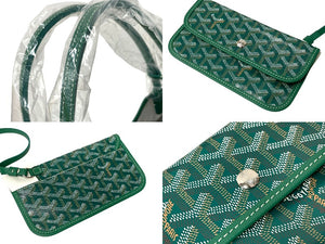 新品未使用 GOYARD ゴヤール トートバッグ SAINTLOUIS PM VERT サンルイGM PVCコーティングキャンバス グリーン 65241