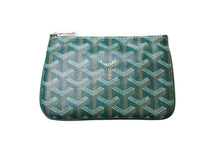 画像をギャラリービューアに読み込む, 新品未使用 GOYARD ゴヤール セナ ミニ ポーチ SENAT2MINTY09CL09P レザー PVC グリーン ヘリンボーン 中古 65242