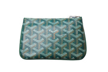 Load image into Gallery viewer, 新品未使用 GOYARD ゴヤール セナ ミニ ポーチ SENAT2MINTY09CL09P レザー PVC グリーン ヘリンボーン 中古 65242