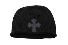 画像をギャラリービューアに読み込む, 新品未使用 ChromeHearts クロムハーツ ニットキャップ セメタリークロスパッチ クロスボタン コットン シルバー925 ONESIZE 65246
