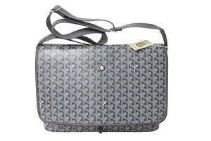 新品未使用 GOYARD ゴヤール カペシアン バッグMM メッセンジャーバッグ ショルダーバッグ グレー シルバー金具 65252