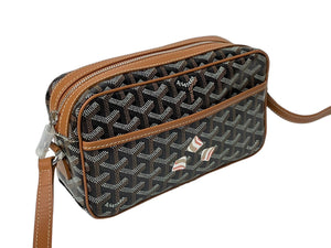 新品未使用 GOYARD ゴヤール カップヴェールPM ショルダーバッグ パリ限定 CAPVE2PMLTY01CL03P ブラック ブラウン PVC レザー 中古 65255