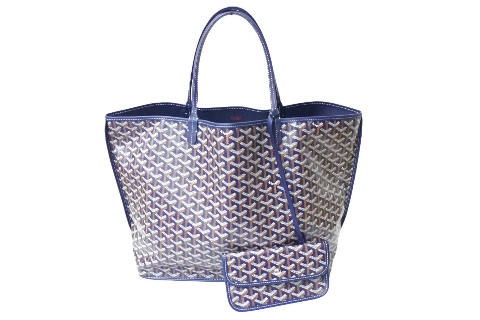 極美品 GOYARD ゴヤール サック アンジュGM トートバッグ リバーシブル ポーチ付き キャンバス カーフスキン ネイビー 中古 65260 –  Casanova Vintage