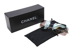 CHANEL シャネル サングラス ココマーク ラインストーン 4017-D サイズ62□17 120 シルバー 美品 中古 65271