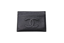 Load image into Gallery viewer, CHANEL シャネル ココマーク カードケース 6番台 フランス製 キャビアスキン ブラック 良品 中古 65279