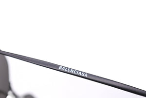 BALENCIAGA バレンシアガ サングラス 新型 眼鏡 サイズ58◻︎19-140 BB0055S ロゴマニア オーバル ブラック 美品 中古 65287