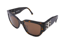 画像をギャラリービューアに読み込む, 極美品 BALENCIAGA バレンシアガ サングラス サイズ55◻︎19-125 M BB0323SK サイドロゴ ブラウン 中古 65288