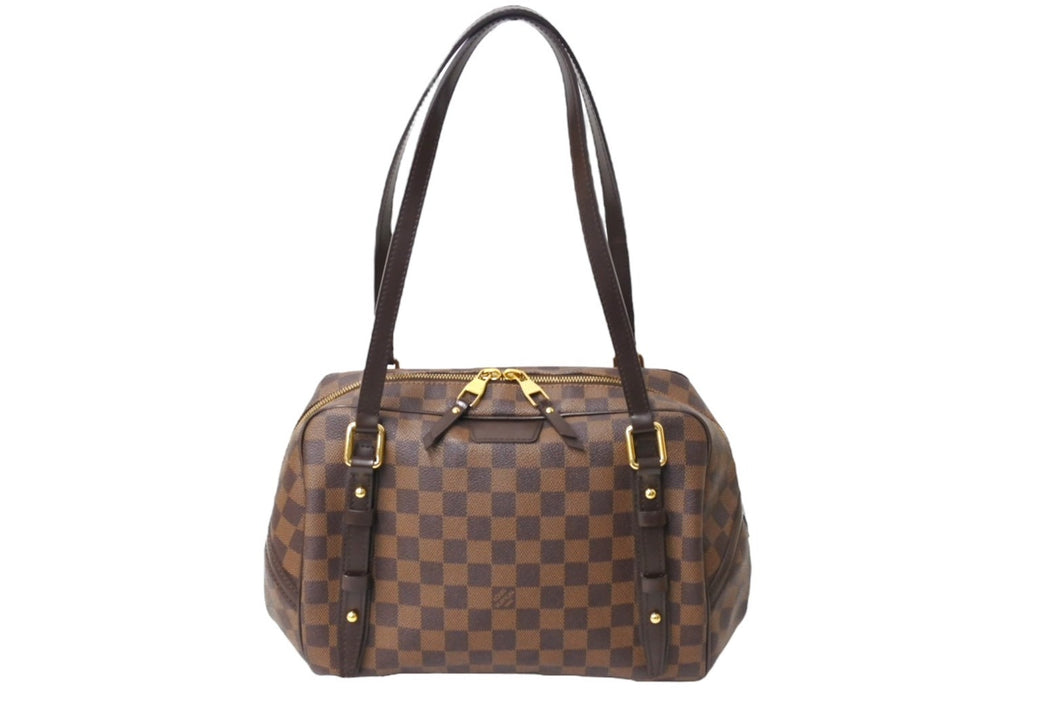 極美品 LOUIS VUITTON ルイ ヴィトン リヴィントンPM トートバッグ N41157 ダミエキャンバス ブラウン 中古 65293