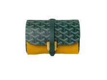 Load image into Gallery viewer, 新品未使用 GOYARD ゴヤール トラベルウォッチケース ダブル MONETUMMLTY09CL09P レザー PVC グリーン シルバー金具 中古 65295