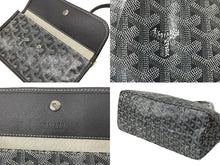 画像をギャラリービューアに読み込む, 新品同様 GOYARD ゴヤール サン ルイPM トートバッグ STLOUIPMLTY51CL51P レザー PVC ヘリンボーン グレー 中古 65297